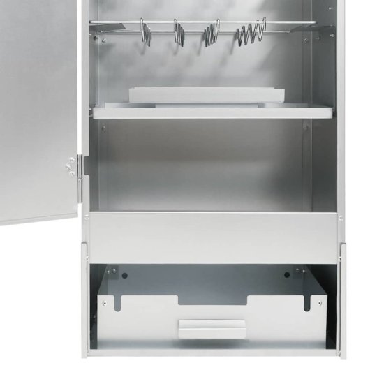 Vidaxl 3187617 Defumador com Mesa em Aço Galvanizado