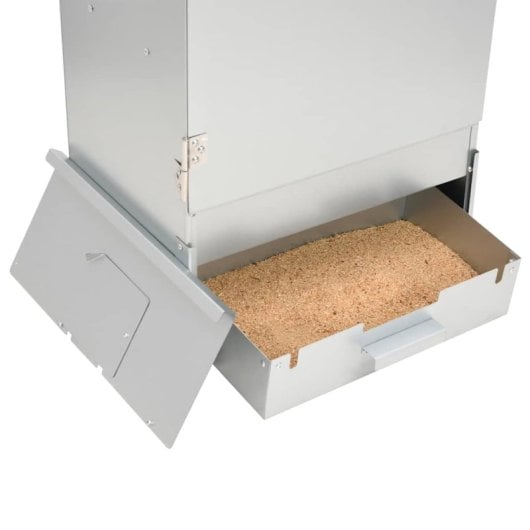 Vidaxl 3187617 Defumador com Mesa em Aço Galvanizado