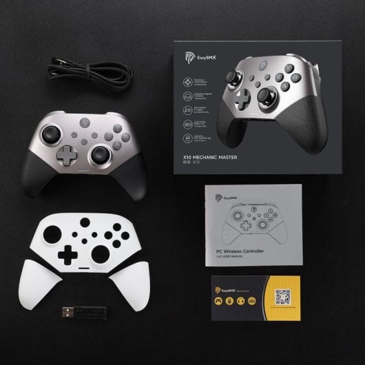 EasySMX X10 Kabelloses Gamepad, 1000 mAh, Bluetooth/2,4 G, lila, für PC/Switch/Steam Deck/iOS/Android