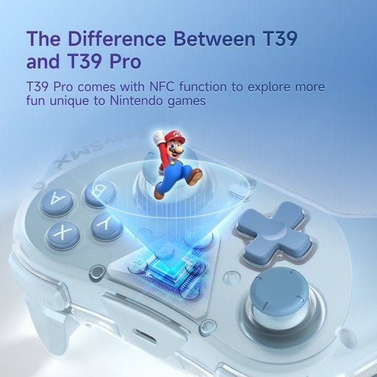 Gamepad wireless EasySMX T39 1000Hz Bluetooth per PC/Switch/iPhone/iPad