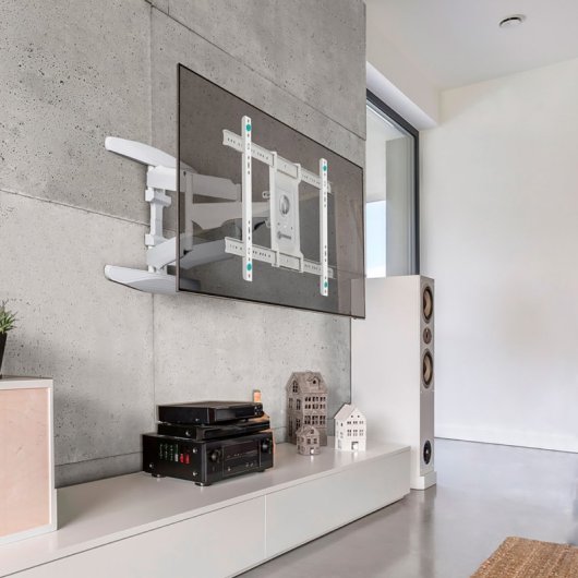 Onkron M6L-W Soporte Brazo Tv Giratorio e Inclinable De 40 A 75" Hasta 45,5 Kg Vesa 600x400 Blanco