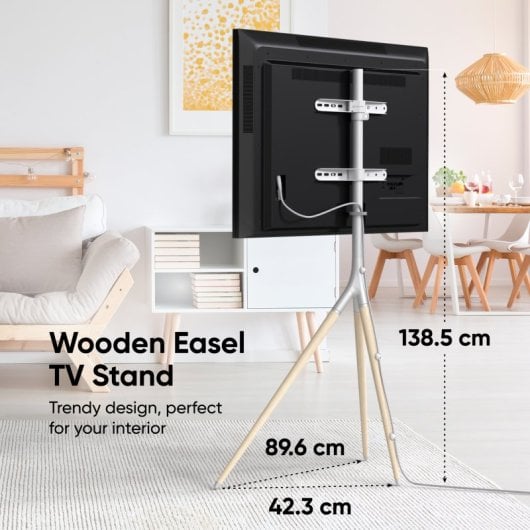 Onkron TS1220-W Tripode TV & Soporte De Pie 32 A 65" Hasta 35 Kg  Max Vesa 400x400 Blanco