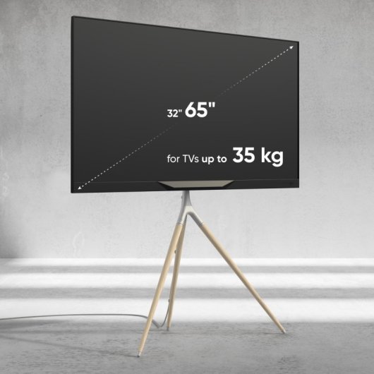 Onkron TS1220-W Tripode TV & Soporte De Pie 32 A 65" Hasta 35 Kg  Max Vesa 400x400 Blanco