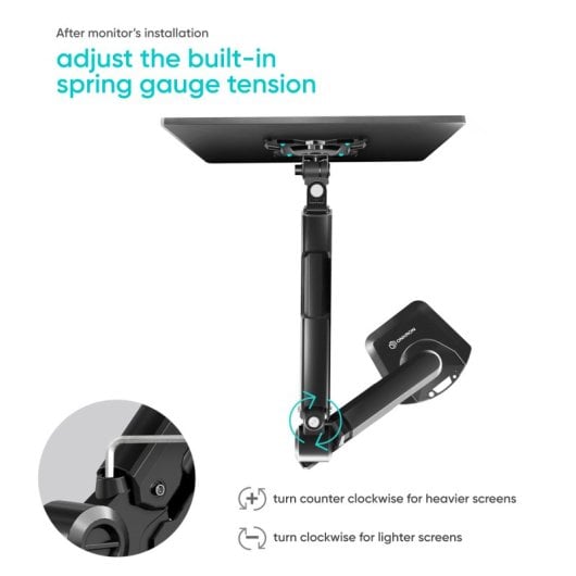 Onkron Soporte Para Monitor Y Television De 13 A 34 Pulgadas - Brazo Para Monitor Y Tv Con Peso De Hasta 10 Kg - Soporte