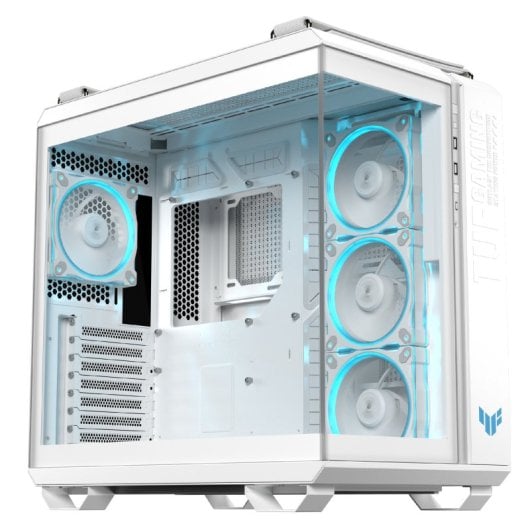 ASUS TUF GAMING GT502 HORIZON TG ARGB Boîtier tour moyen ATX double verre trempé USB-C Blanc