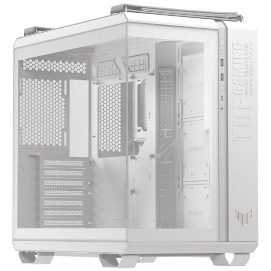 ASUS TUF GAMING GT502 HORIZON TG ARGB Boîtier tour moyen ATX double verre trempé USB-C Blanc