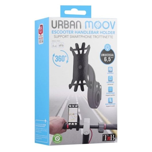 Support universel flexible 360° pour smartphone TnB UMTROTHOLD jusqu'à 6,5 pouces pour scooter/vélo électrique