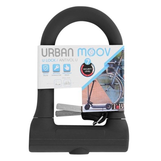 TnB UMULOCK Candado en U Seguridad Nivel 7 con Llave para Patinete Eléctrico y Bicicleta