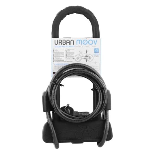 Antivol en U TNB UMULOCKXL niveau de sécurité 7 avec clé pour scooter et vélo électrique XL