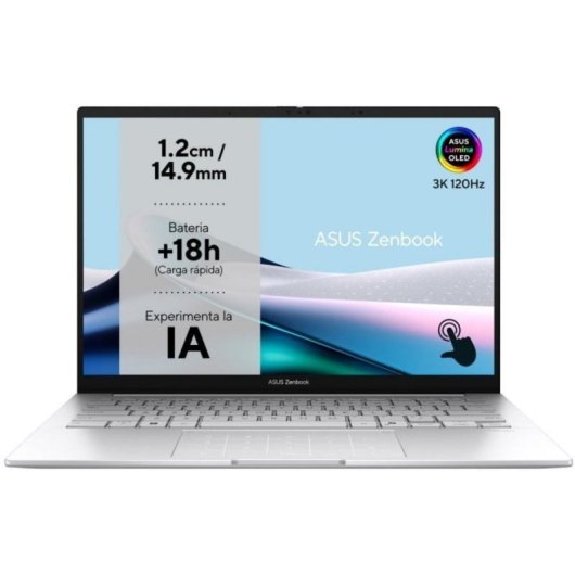 Portátil ASUS Zenbook 14 OLED UX3405 Intel Core Ultra 9 32GB 1TB OLED Arc 140T W11H Plata FR