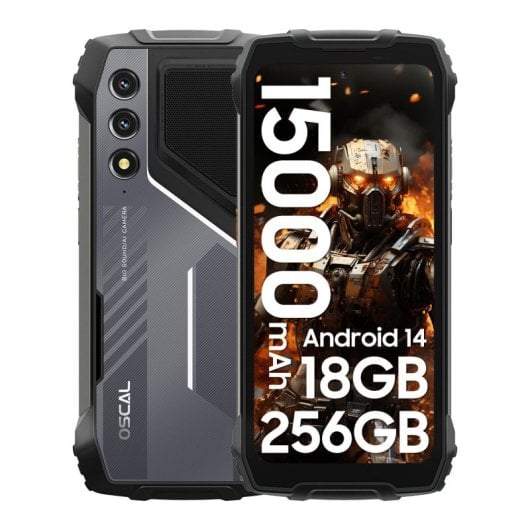 OSCAL Pilot 1 6GB/256GB 6.67" Android 14 15000mAh Rugged Smartphone Negro