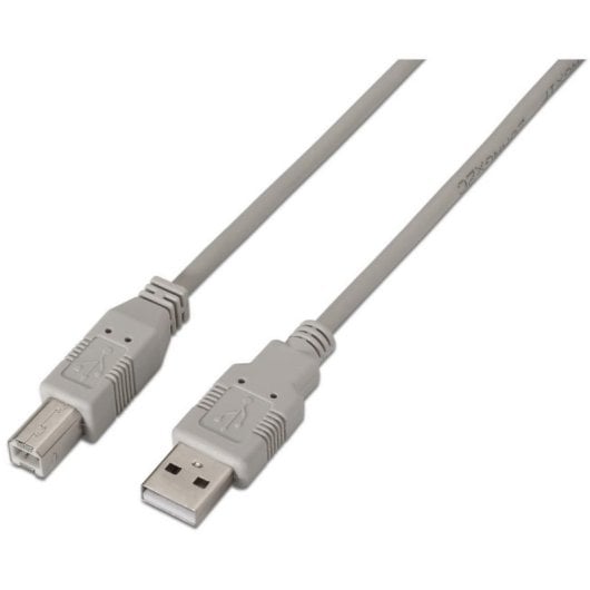 Aisens A101-0002 Cable USB 2.0 para Impresora USB-A a USB-B 1.8m Beige