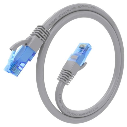 Aisens A135-0771 Cabo de Rede RJ45 Cat.6 UTP AWG26 CCA 25cm Cinzento