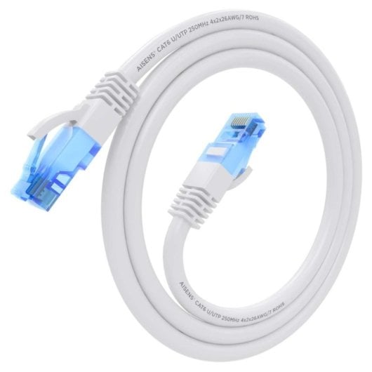 Aisens A135-0819 Cable de Red Latiguillo RJ45 CAT.6 UTP AWG26 CCA 1.0M Blanco