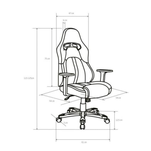 Universal Blue BRP Silla Gaming Blanca Y Roja Premium