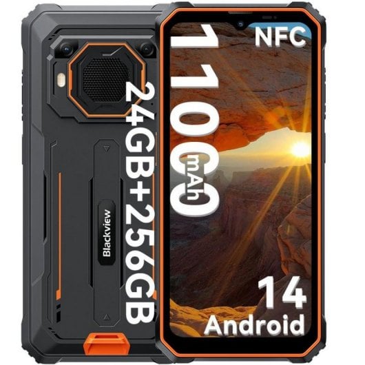 Blackview BV6200 Plus 8GB/256GB Smartphone Android 14 Naranja