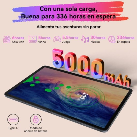 BESTTAB A20 10" 8GB/256GB Tablet Android 14 Gris + Teclado Bluetooth