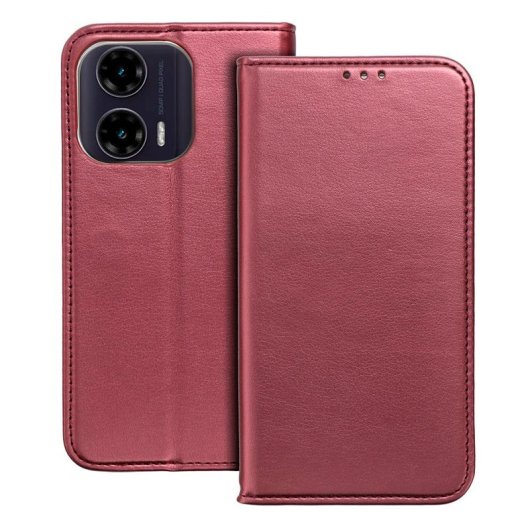 Custodia Flip Cover Cool per Motorola Moto G35 5G, colore Borgogna