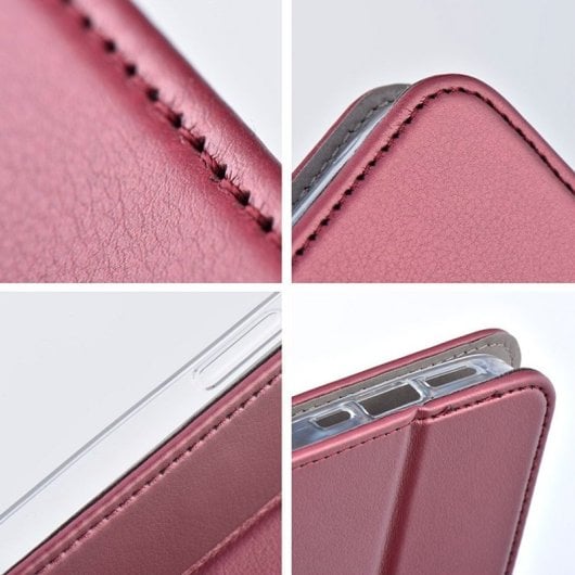 Custodia Flip Cover Cool per Motorola Moto G35 5G, colore Borgogna