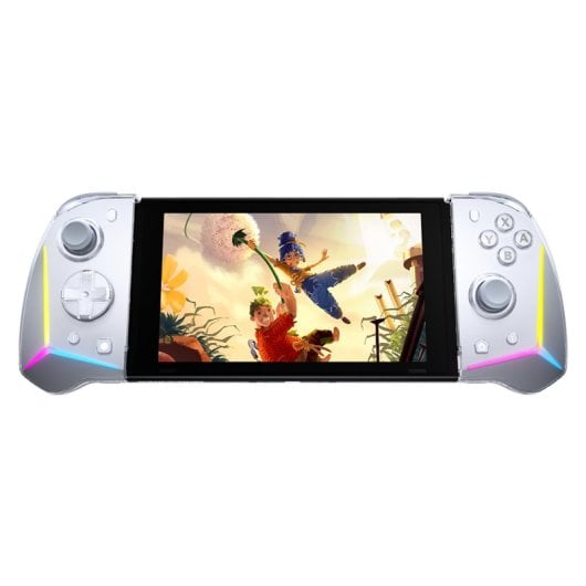 EasySMX S15 Gamepad Sem Fios 1300mAh USB-C com NFC e RGB para Nintendo Switch Branco