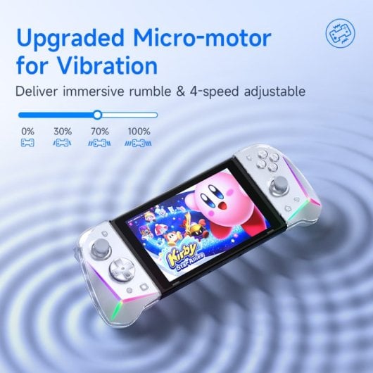 EasySMX S15 Gamepad Sem Fios 1300mAh USB-C com NFC e RGB para Nintendo Switch Branco