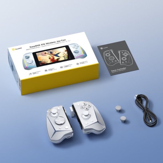 EasySMX S15 Gamepad Sem Fios 1300mAh USB-C com NFC e RGB para Nintendo Switch Branco
