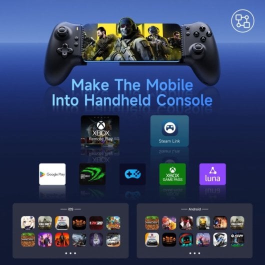EasySMX M15 Gamepad Inalámbrico Bluetooth 400mAh Negro para Nintendo Switch / iOS / Android