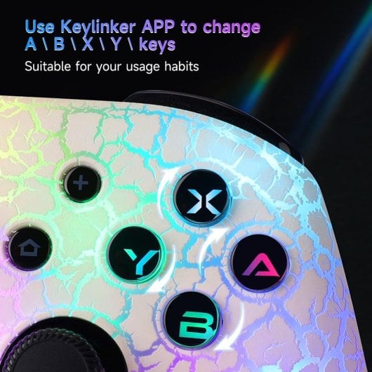 EasySMX ESM-9124 Kabelloses Bluetooth/2,4GHz Gamepad weiß für Nintendo Switch/PC/Android/iOS