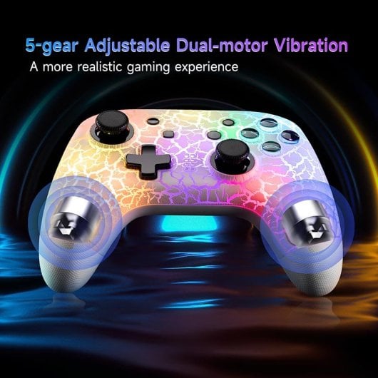 EasySMX ESM-9124 Kabelloses Bluetooth/2,4GHz Gamepad weiß für Nintendo Switch/PC/Android/iOS