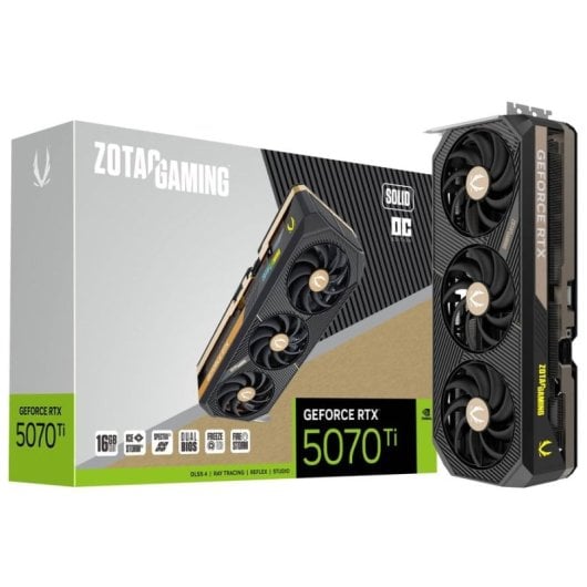 Carte graphique ZOTAC GAMING GeForce RTX 5070 Ti SOLID OC 16 Go GDDR7 Reflex 2 RTX AI DLSS4