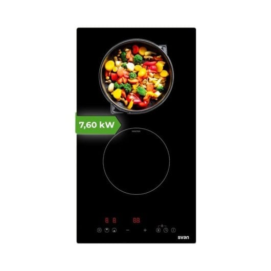 Svan SI2301 Placa Indução 2 Zonas Controlo Tátil Vidro Preto 59 cm 3500W