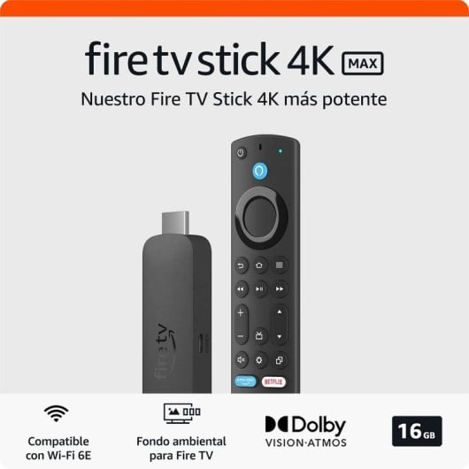 Amazon Fire TV Stick 4K Max 2ª Gen Reproductor Multimedia Streaming 4K UHD con WiFi 6