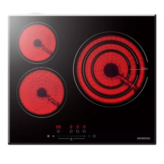 Placa Vitrocerâmica Infiniton VIT3SN303 3 Zonas 9 Níveis 60 cm Preto