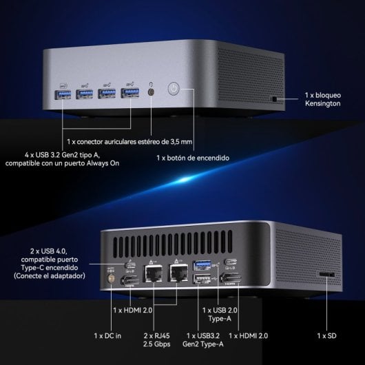 Mini PC GEEKOM GT1 Mega Intel Core Ultra 5 125H/32 Go/SSD 1 To