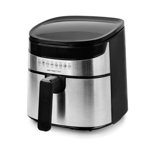 Emerio Af-129084 Heißluftfritteuse, 1300 W, 4,5 l, 8 Programme, Edelstahl, Schwarz
