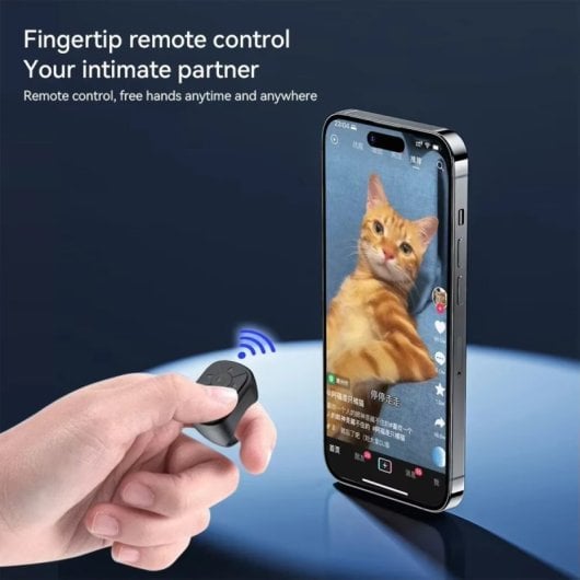 Klack Anillo de Control Remoto con Diseño Ergonómico y Control Bluetooth para Controlar Remotamente