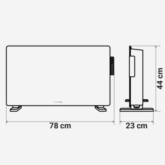 Universal Blue Belle Mare 7020W Calefactor Panel De Cristal 2000w Wifi Blanco