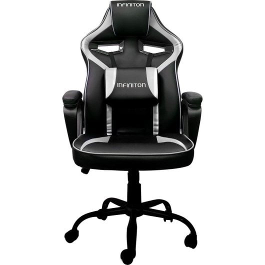 Infiniton GSEAT-TS Cadeira Gaming com Encosto Reclinável Máx.120kg Preta/Prateada