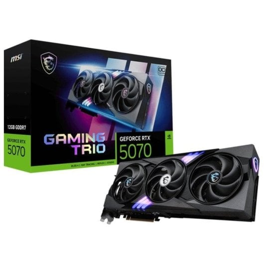 Tarjeta Gráfica MSI GeForce RTX 5070 GAMING TRIO OC 12GB GDDR7 Reflex 2 RTX AI DLSS4