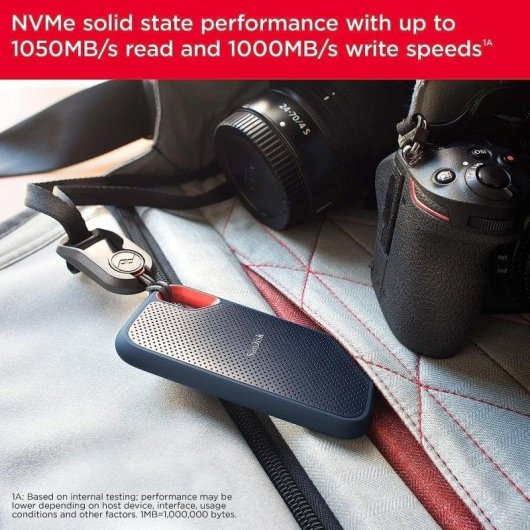 Disque SSD SanDisk Extreme Portable 8TB USB-C 3.2 Gen 2 1050MB/s Noir