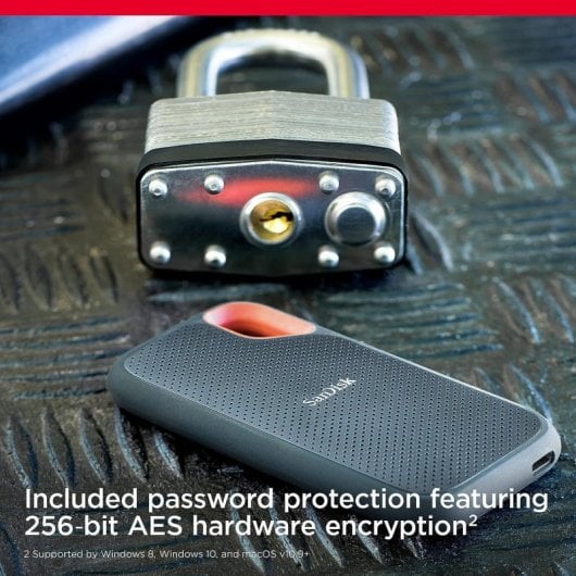 SanDisk Extreme Portable 8 TB externe SSD 1050 MB/s USB-C 3.2 Gen 2 Schwarz