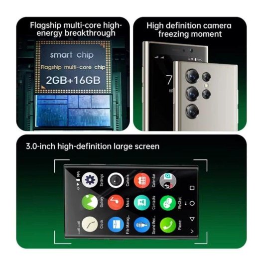 Klack XS24 Pro 3G 2GB 16GB 3" Preto Dual SIM