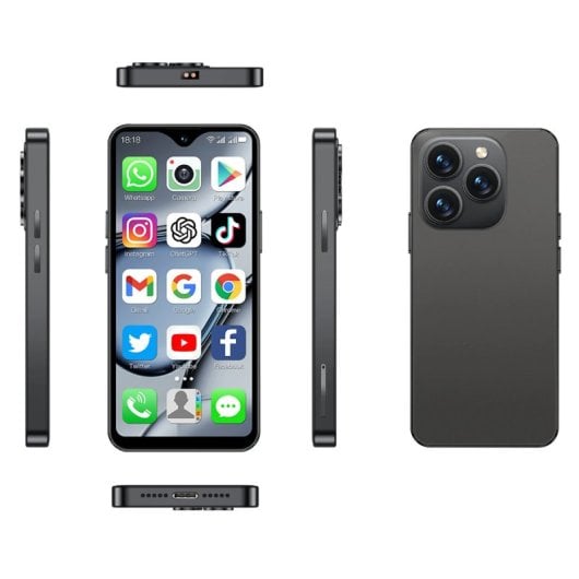 Klack XS18 Pro Mini Teléfono Inteligente 3" 3G 2GB/16GB Dual SIM Negro