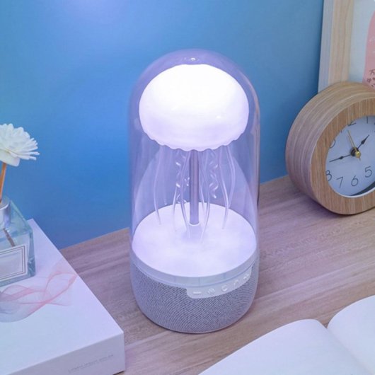 Klack Lámpara Altavoz Bluetooth Medusa con Luz LED Brillante Radio FM/Tarjeta TF