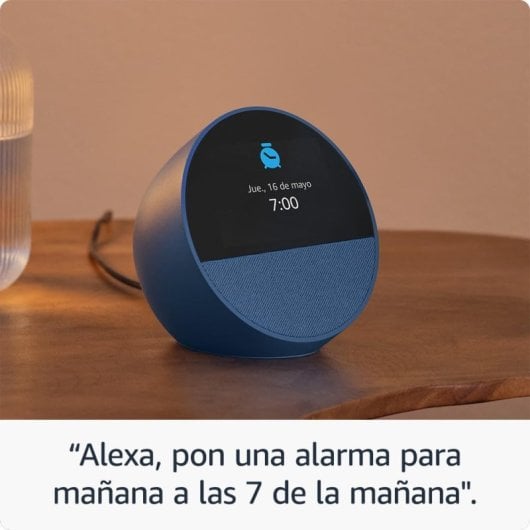 Nouveau réveil intelligent Amazon Echo Spot avec son de qualité et Alexa Noir