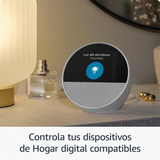 Nouveau réveil intelligent Amazon Echo Spot avec son de qualité et Alexa Noir