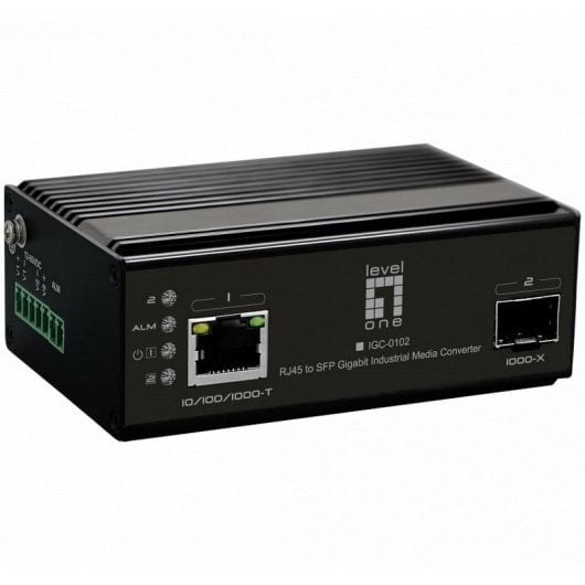 Level One IGC-0102 Convertidor de Medios Industrial Gigabit RJ45 a SFP