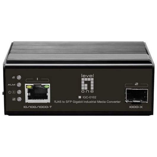 Level One IGC-0102 Convertidor de Medios Industrial Gigabit RJ45 a SFP