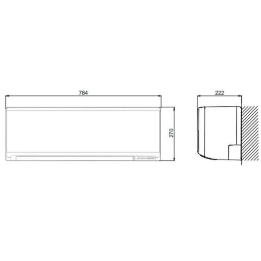 Climatiseur Multi-split 2x1 Fujitsu ASY3525U11MI-KN 2,50 3,40 kW A+++ Réversible Wi-Fi