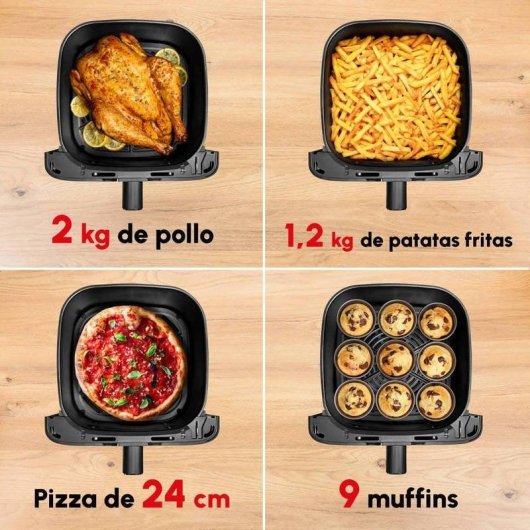 Airfryer Moulinex Easy Fry Mega EZ855HF0 7,5L 2020W Grande Capacité Programmes Automatiques